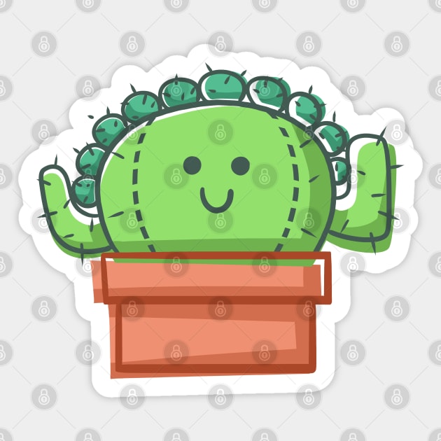 Cactus Family - Mamma Sticker by Studio Mootant